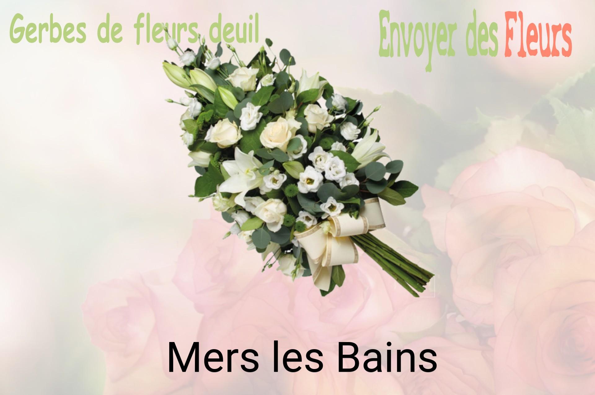 Gerbe de fleurs de deuil livrée à Mers-les-Bains